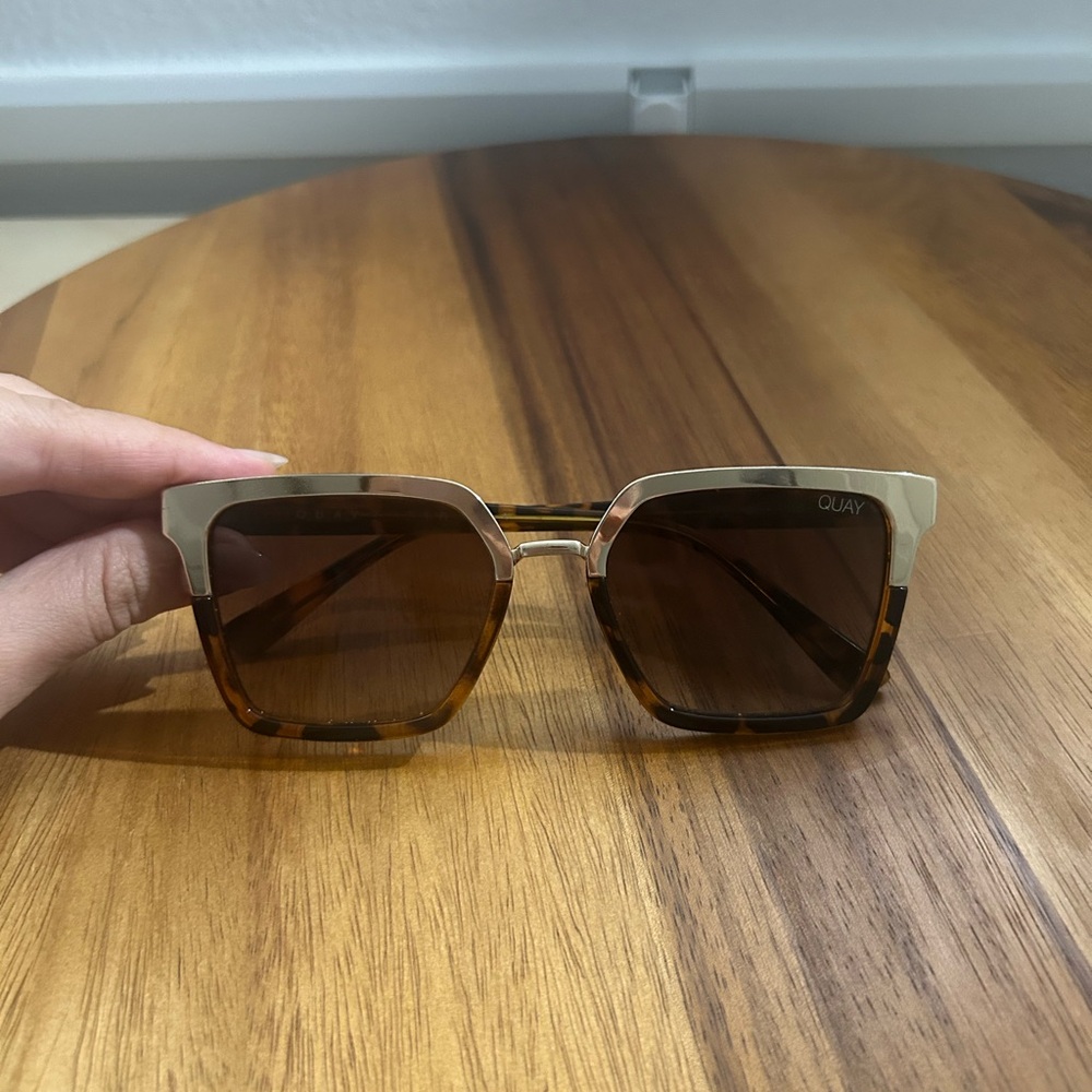 Quay Gold & Tortoise Sunglasses